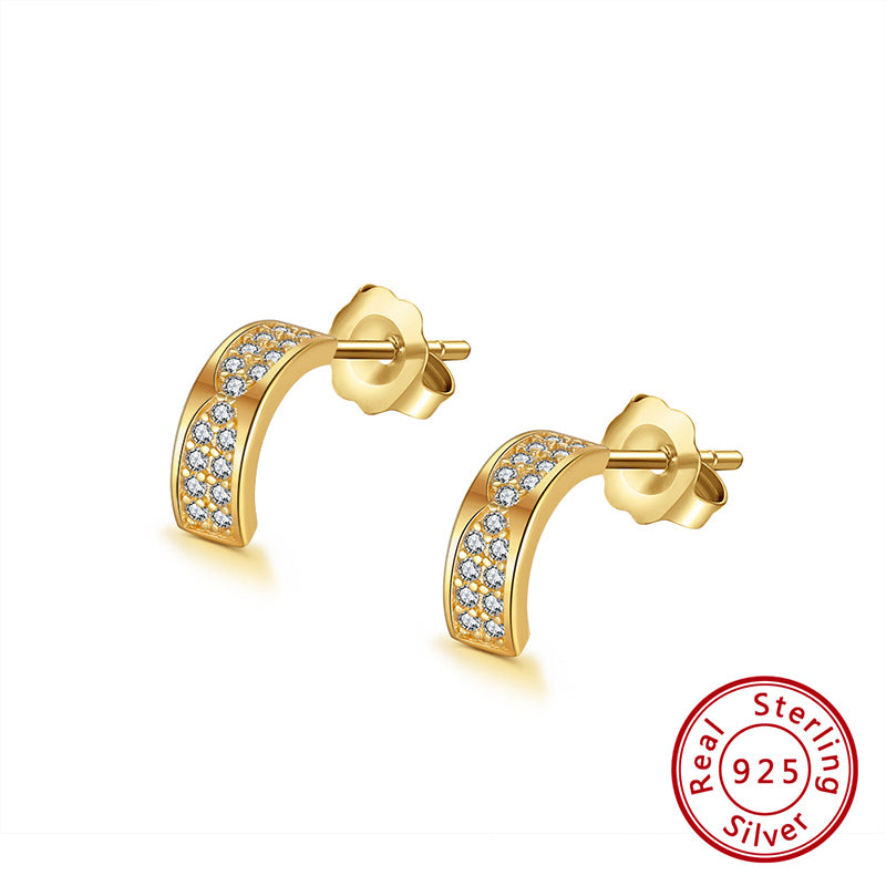 Crystal Half Pave Earring