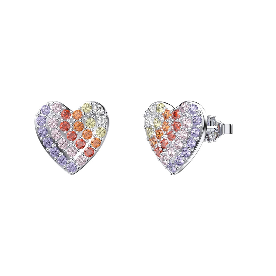 Rainbow Heart Earring