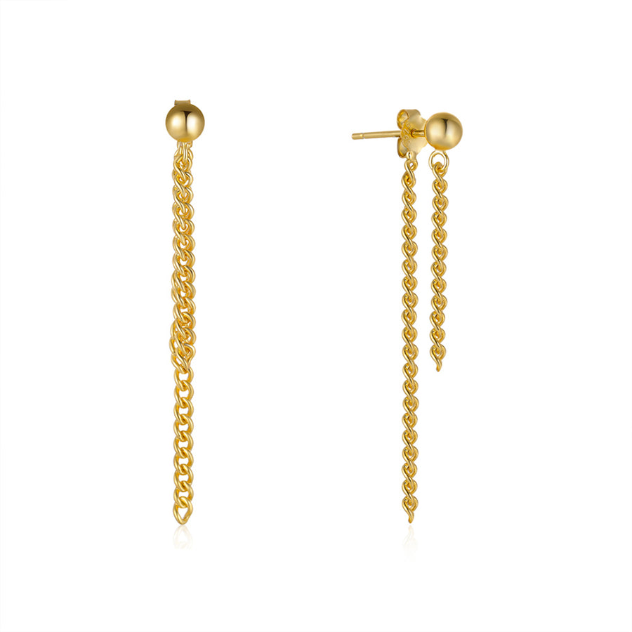 Chain Beads Layer Earrings