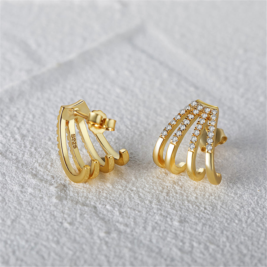 Claw Zirconium Earrings