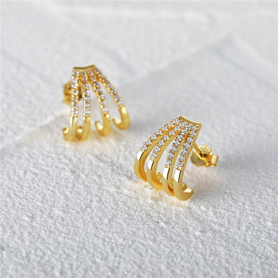 Claw Zirconium Earrings