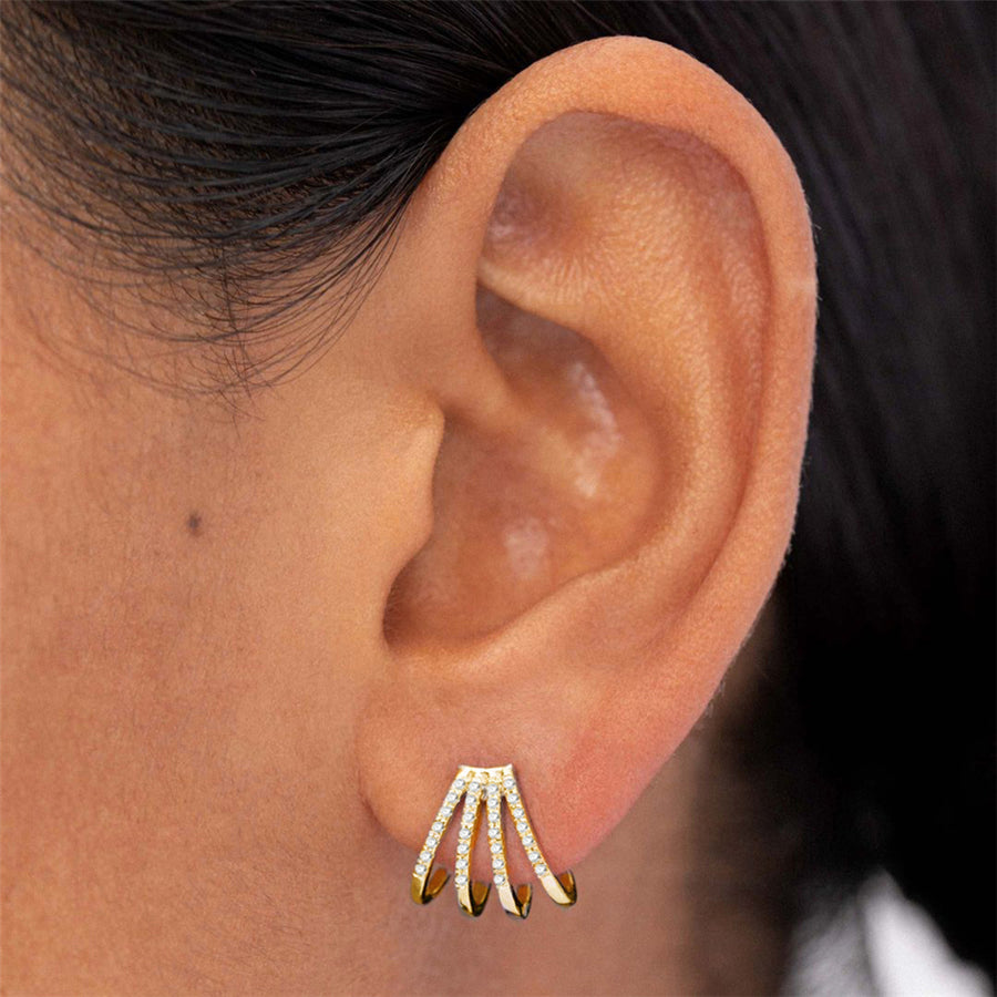 Claw Zirconium Earrings