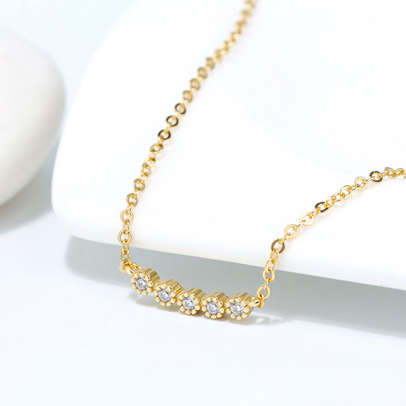 Line Zirconium Necklace