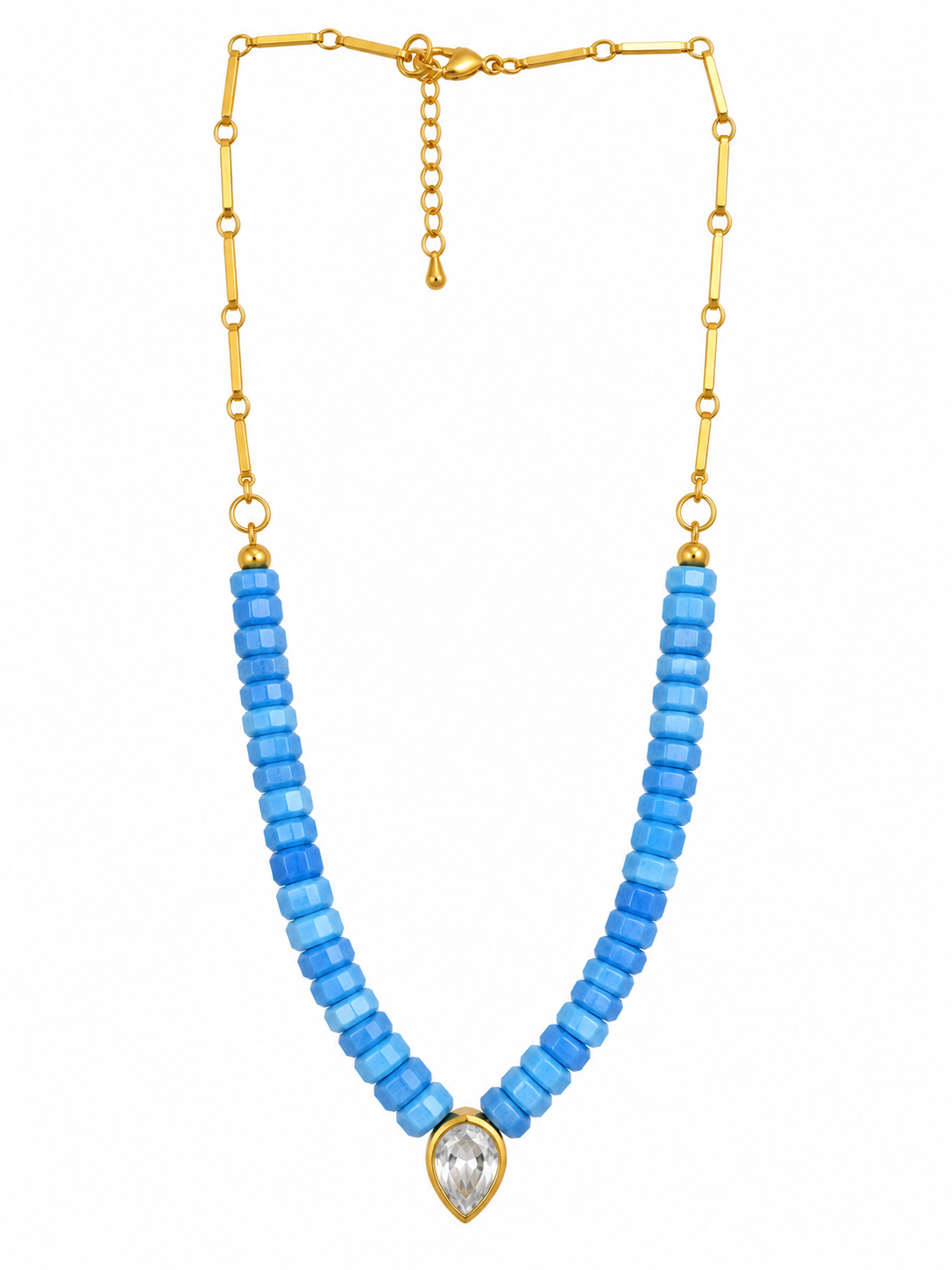 Coastal Drop Natural Stone Necklace