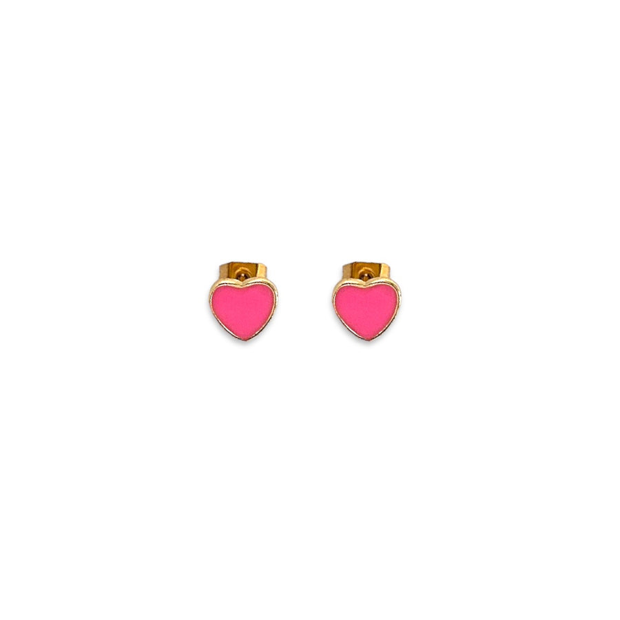 Enamel Hearts Earring