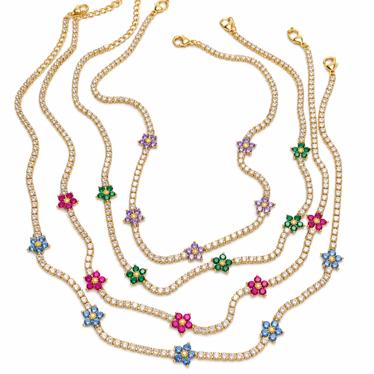 Sweet Flower Crystal Choker