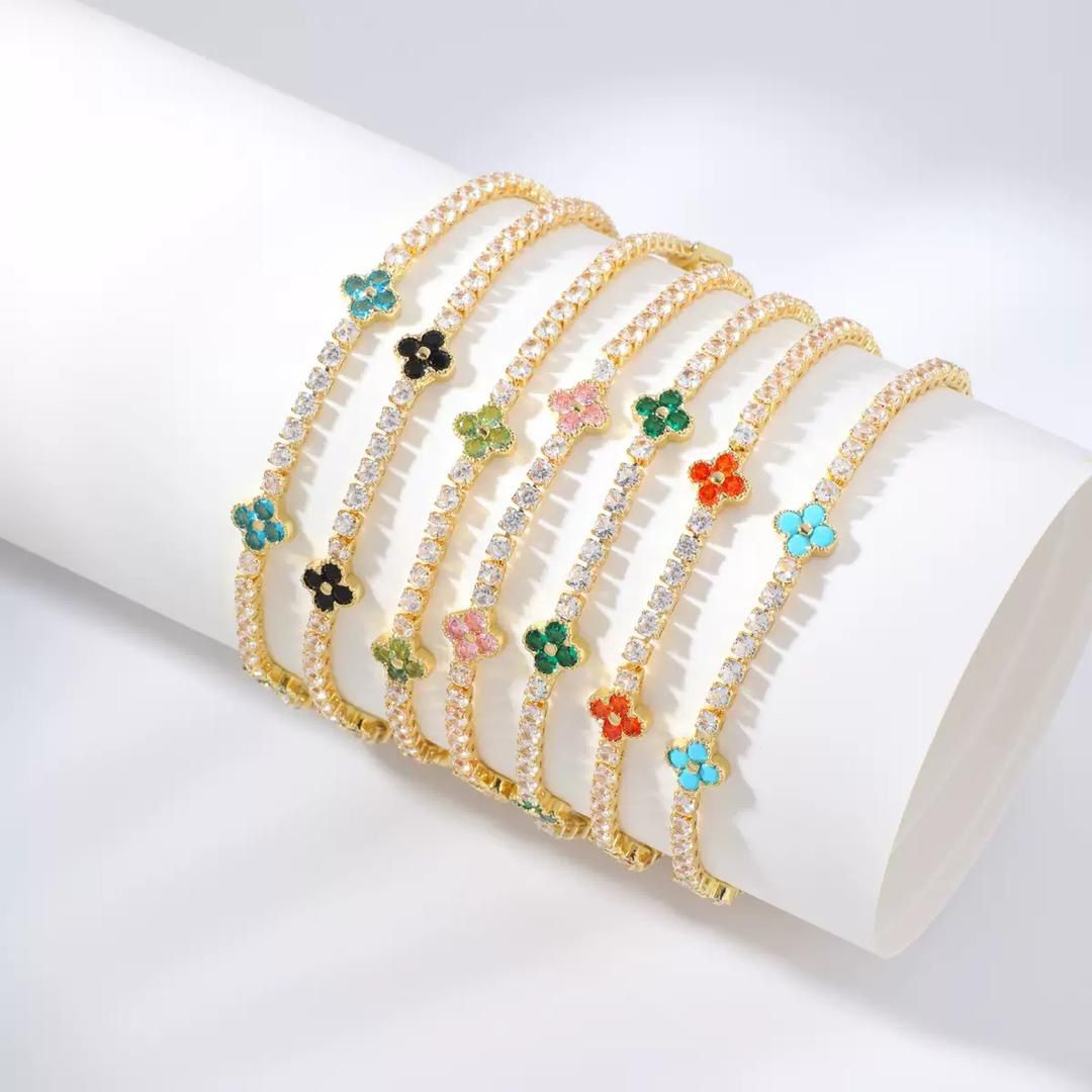 Mini Clover Tennis Bracelets