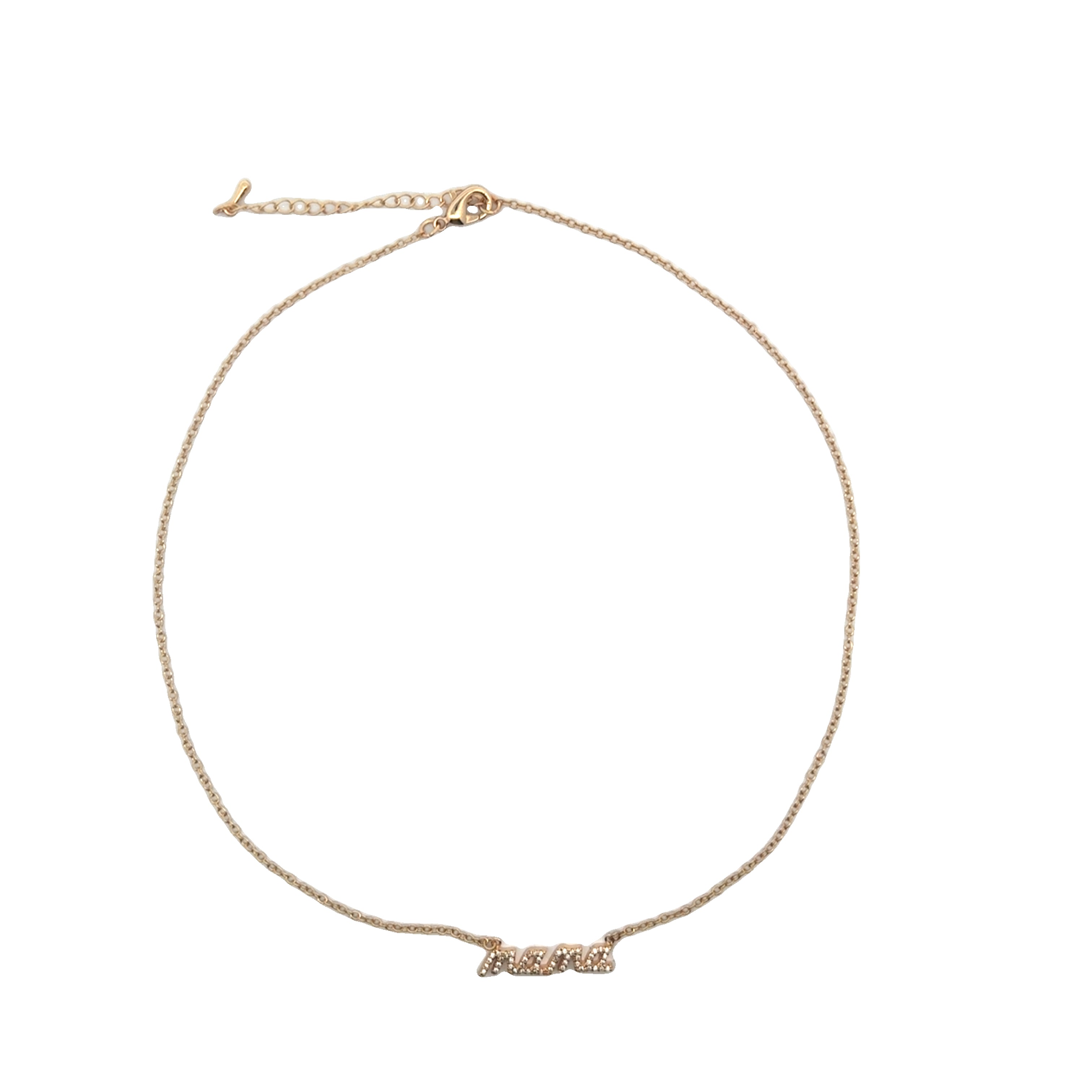 Mama Cursive Full Zirconium Necklace