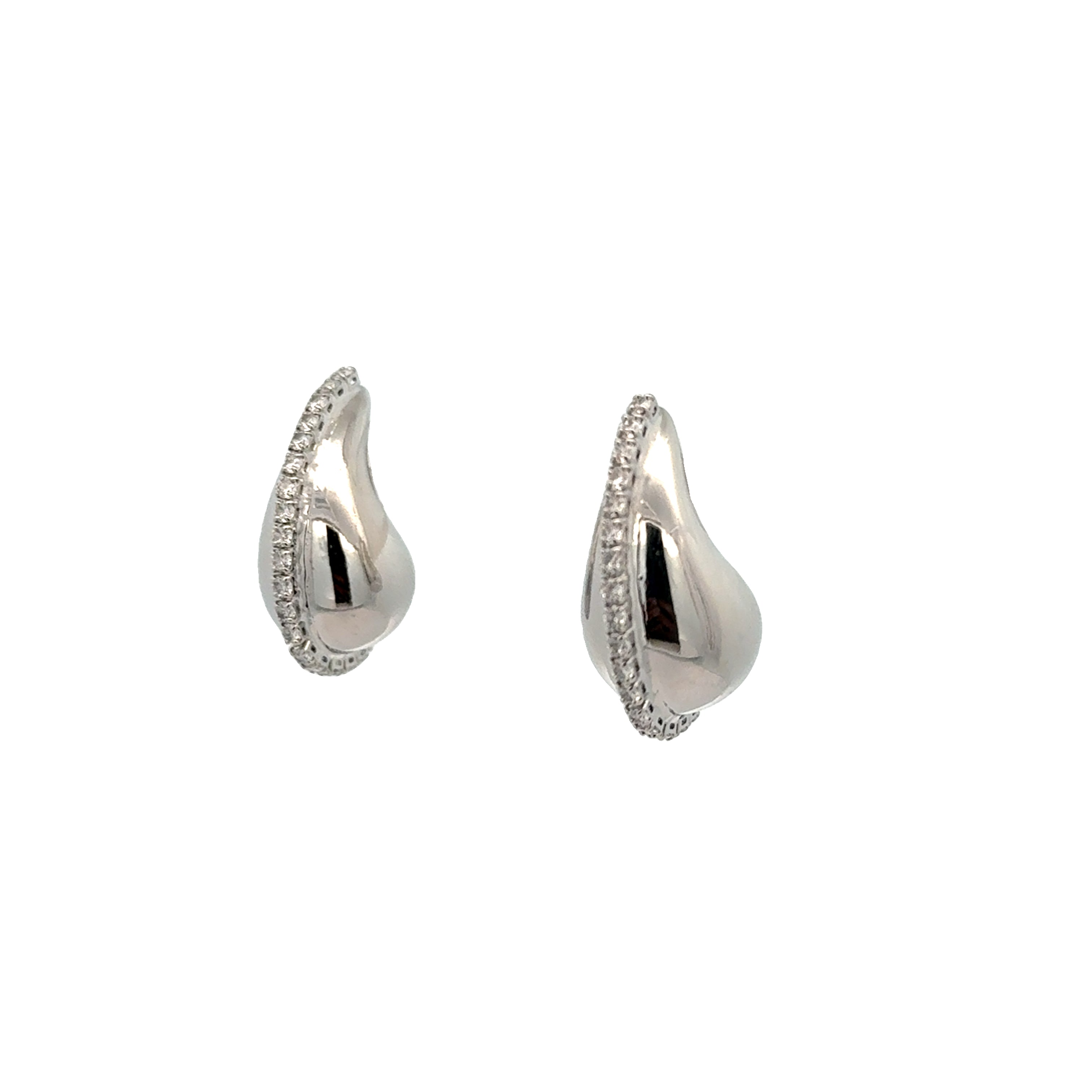 Diamond Line Tear Drops Earrings