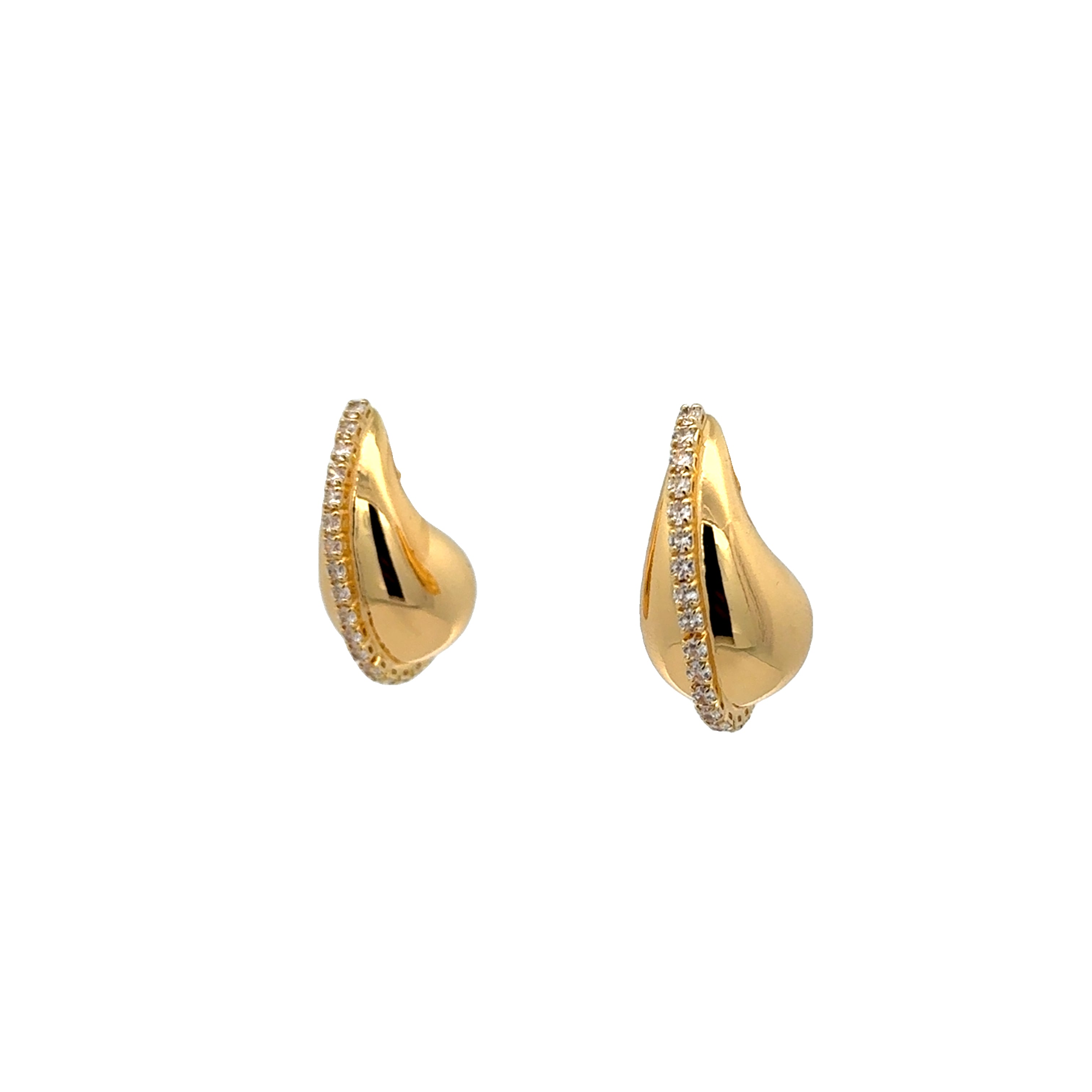 Diamond Line Tear Drops Earrings