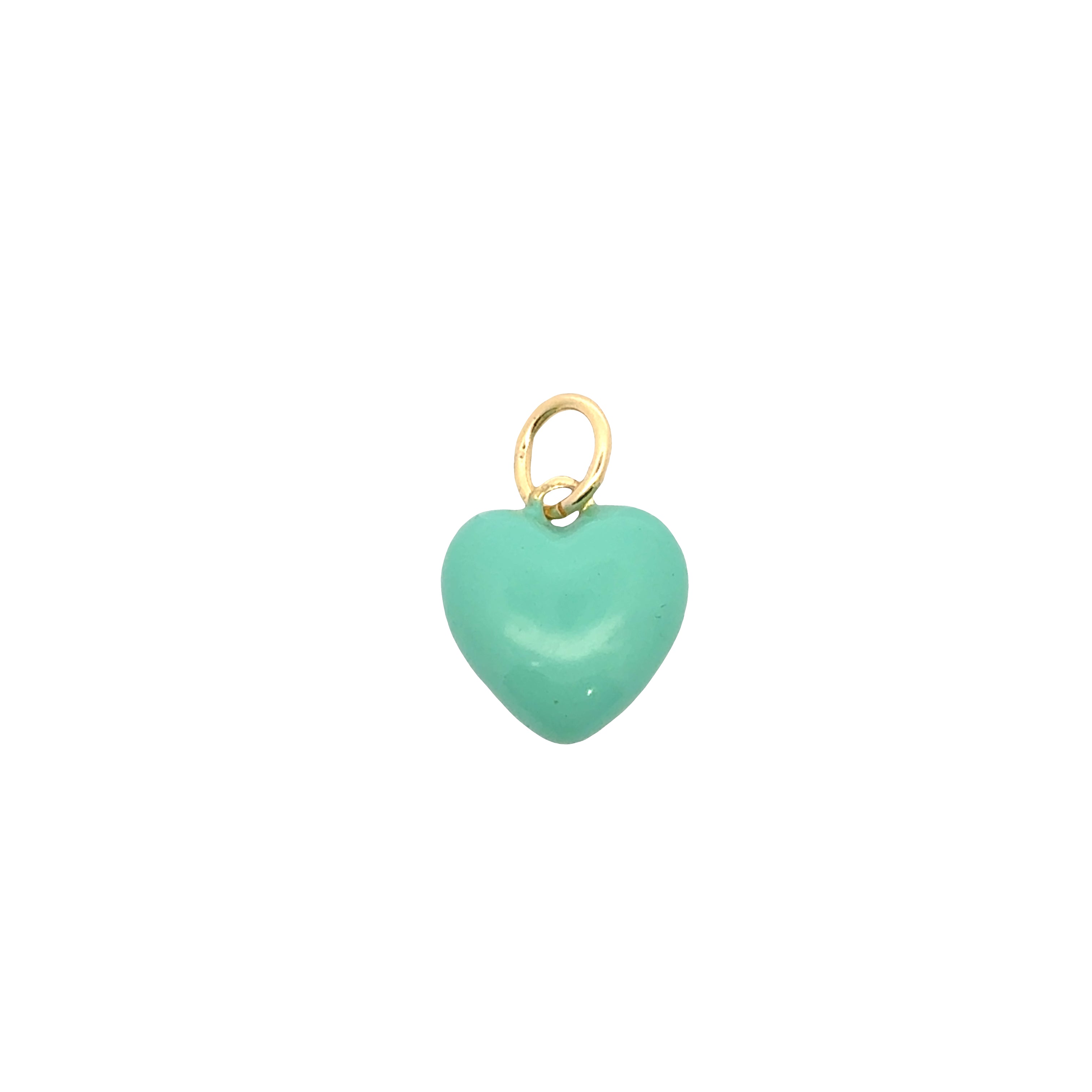 Puffed Enamel Heart Charm