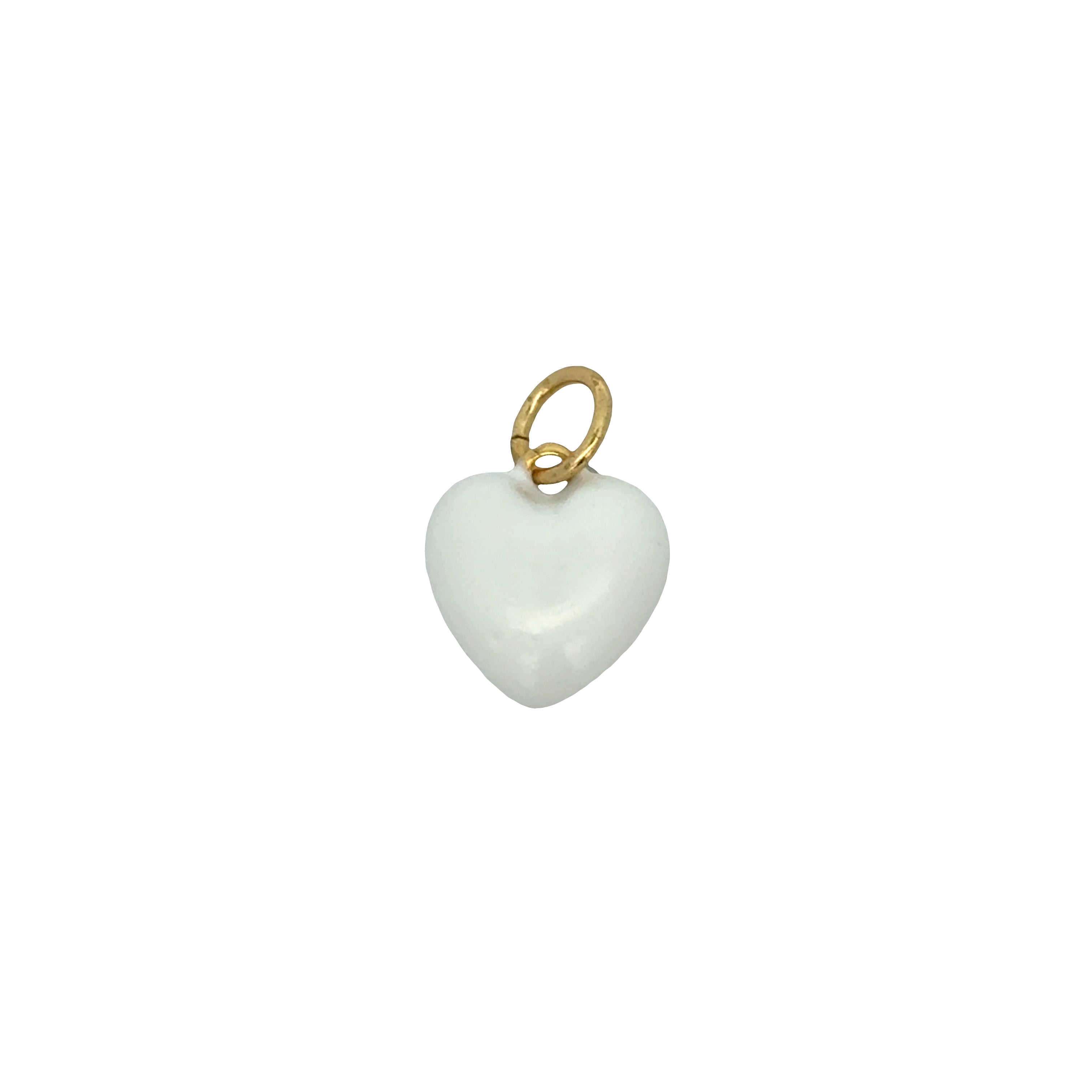 Puffed Enamel Heart Charm