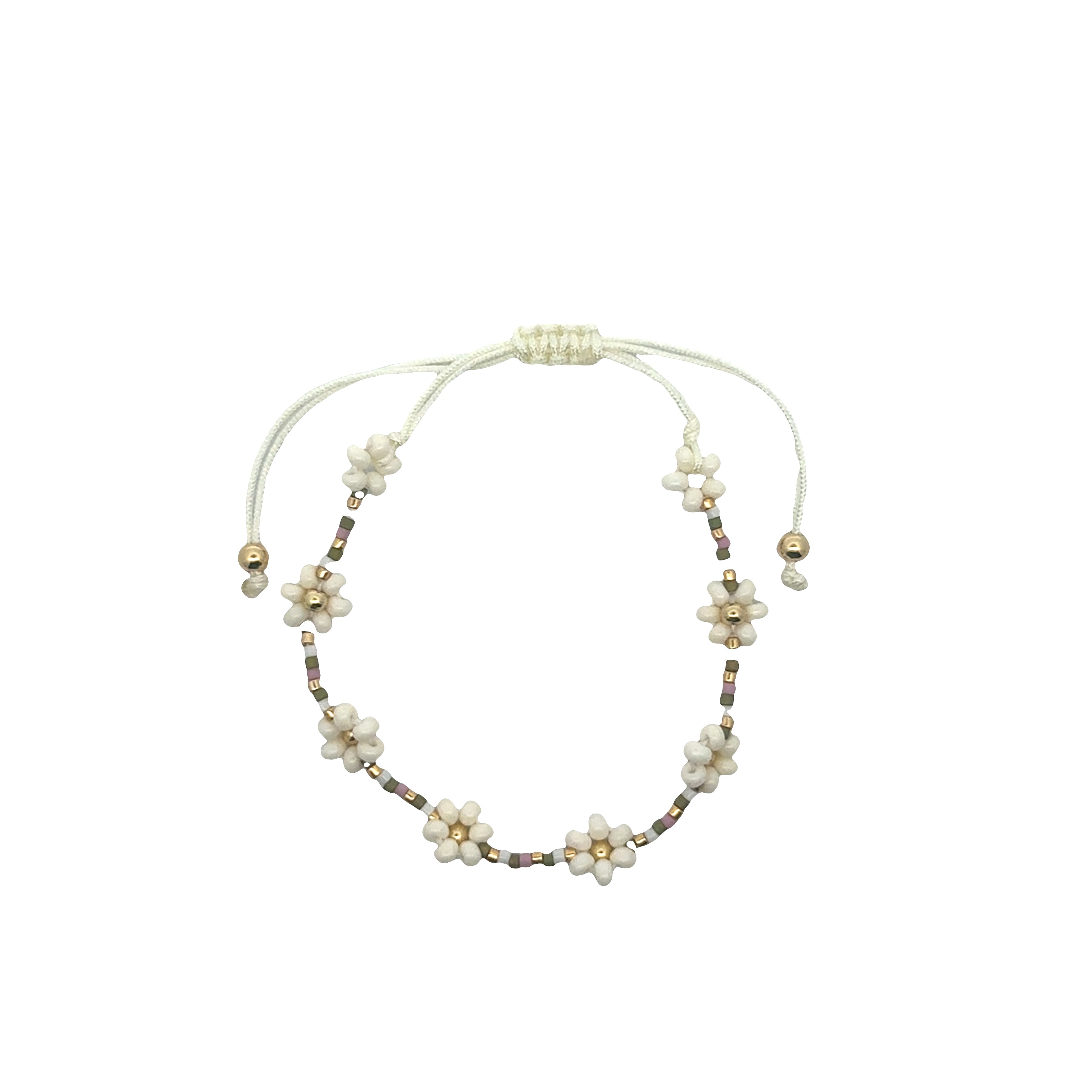 Summer Beaded Flower Bracelet