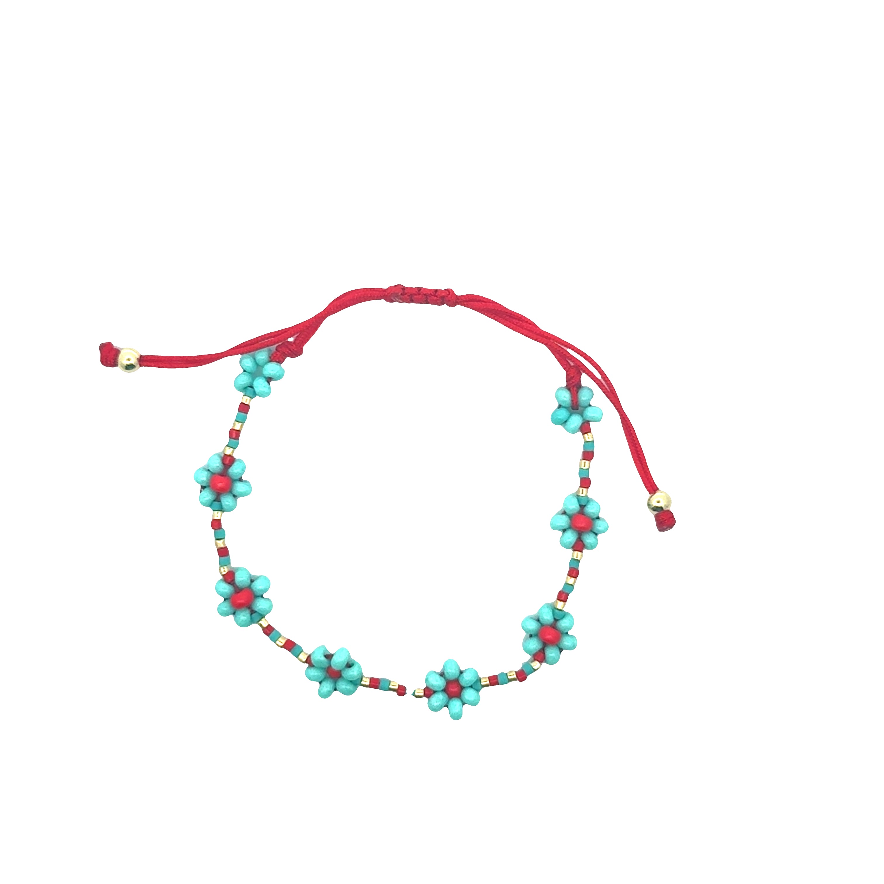 Summer Beaded Flower Bracelet