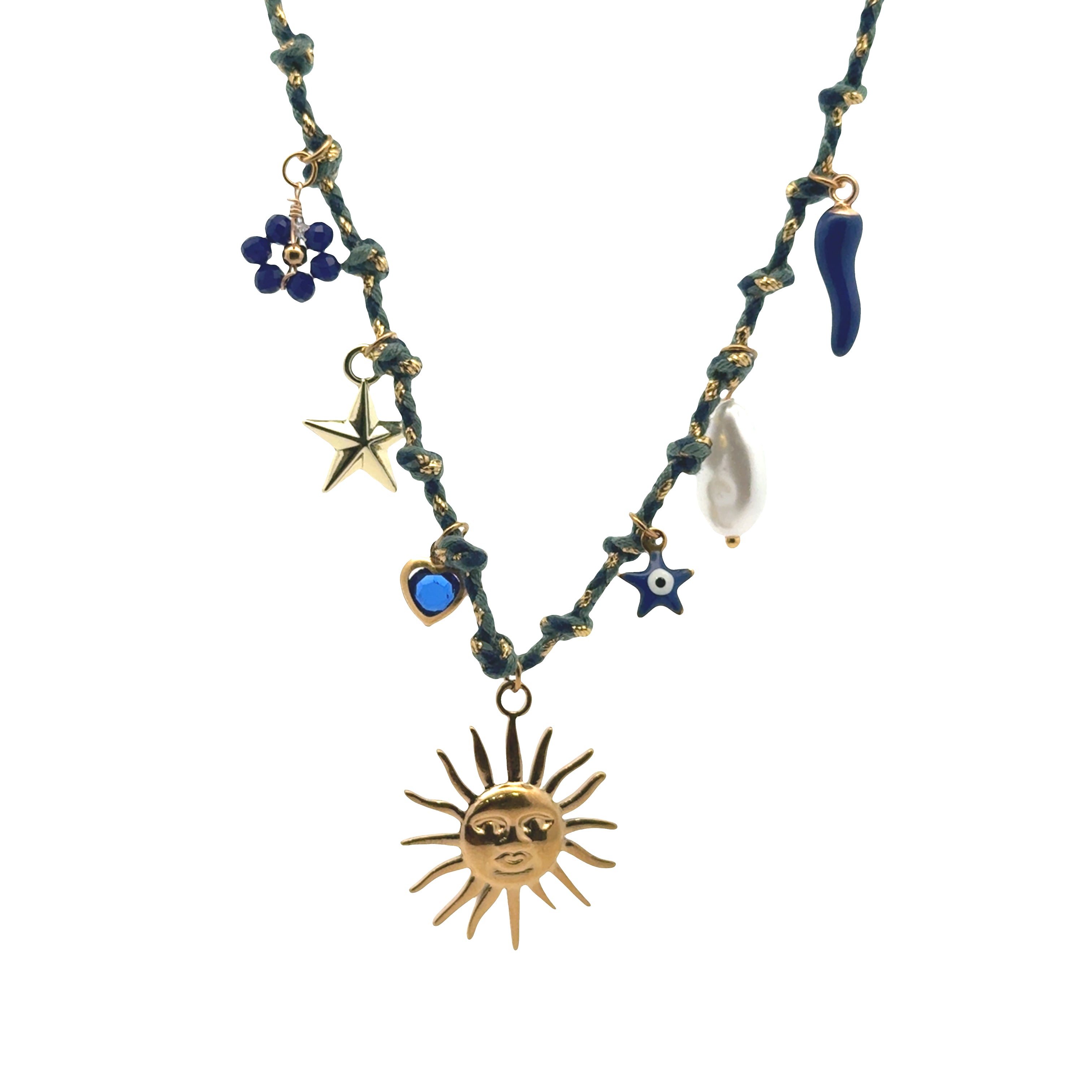 Sun and Sea Amulet Necklace