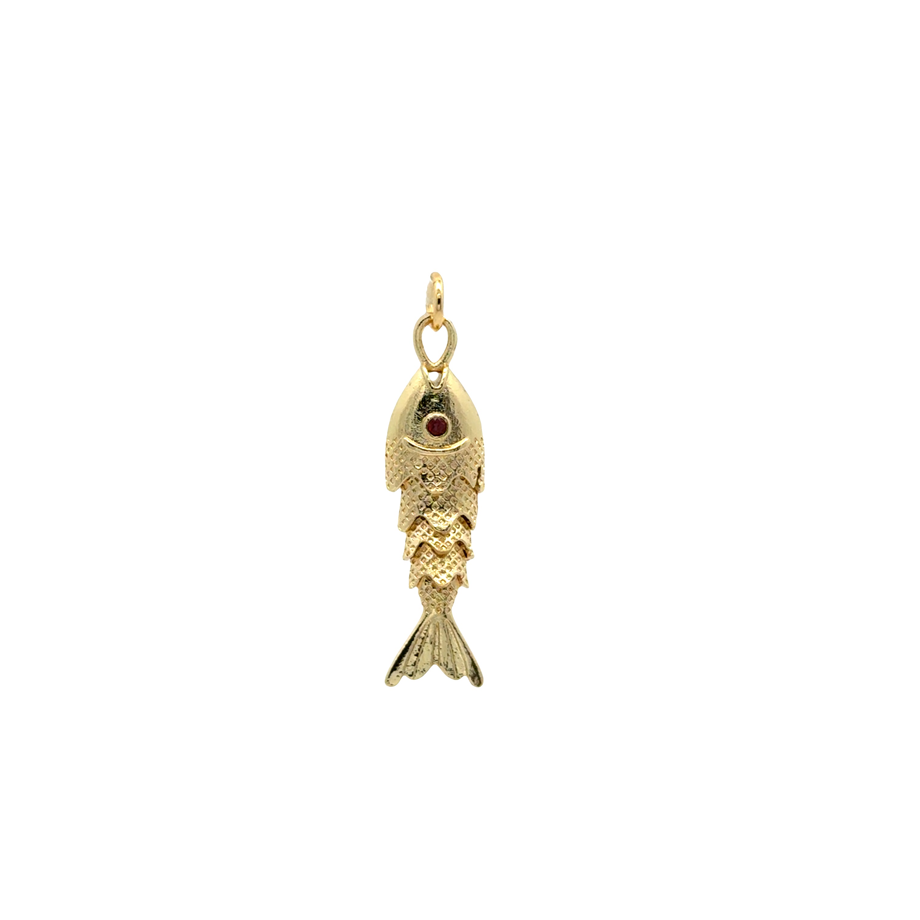 Gold Fish Texture Charm