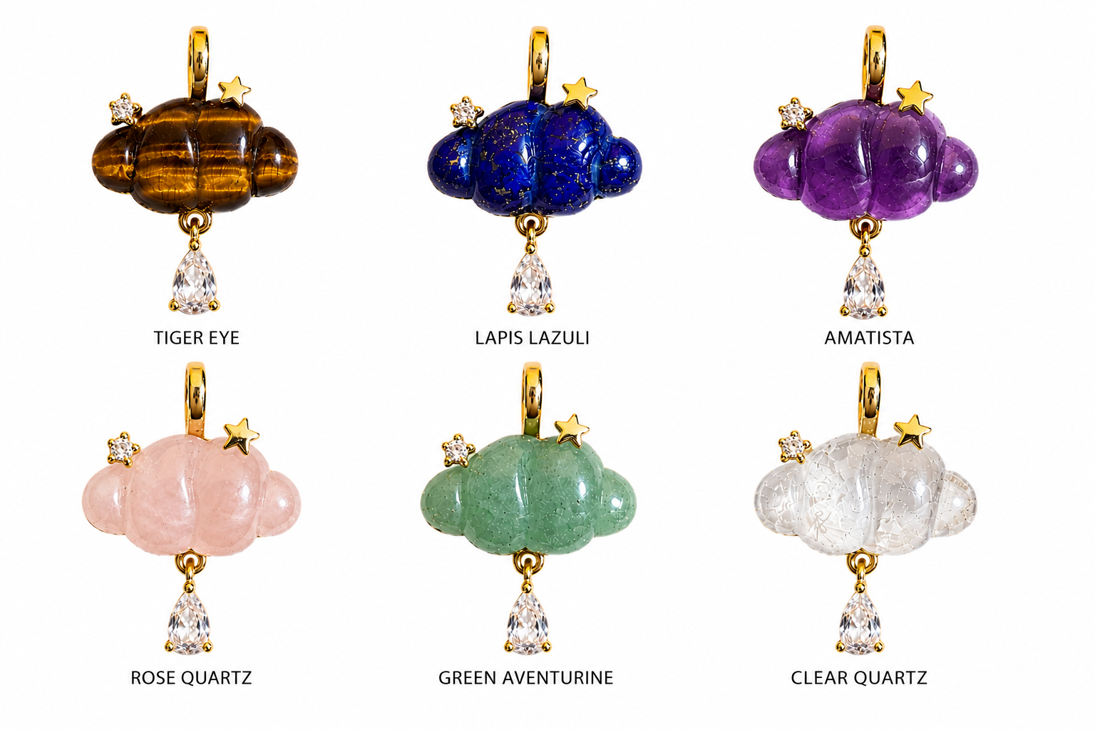 Cloud Gemstone Charm