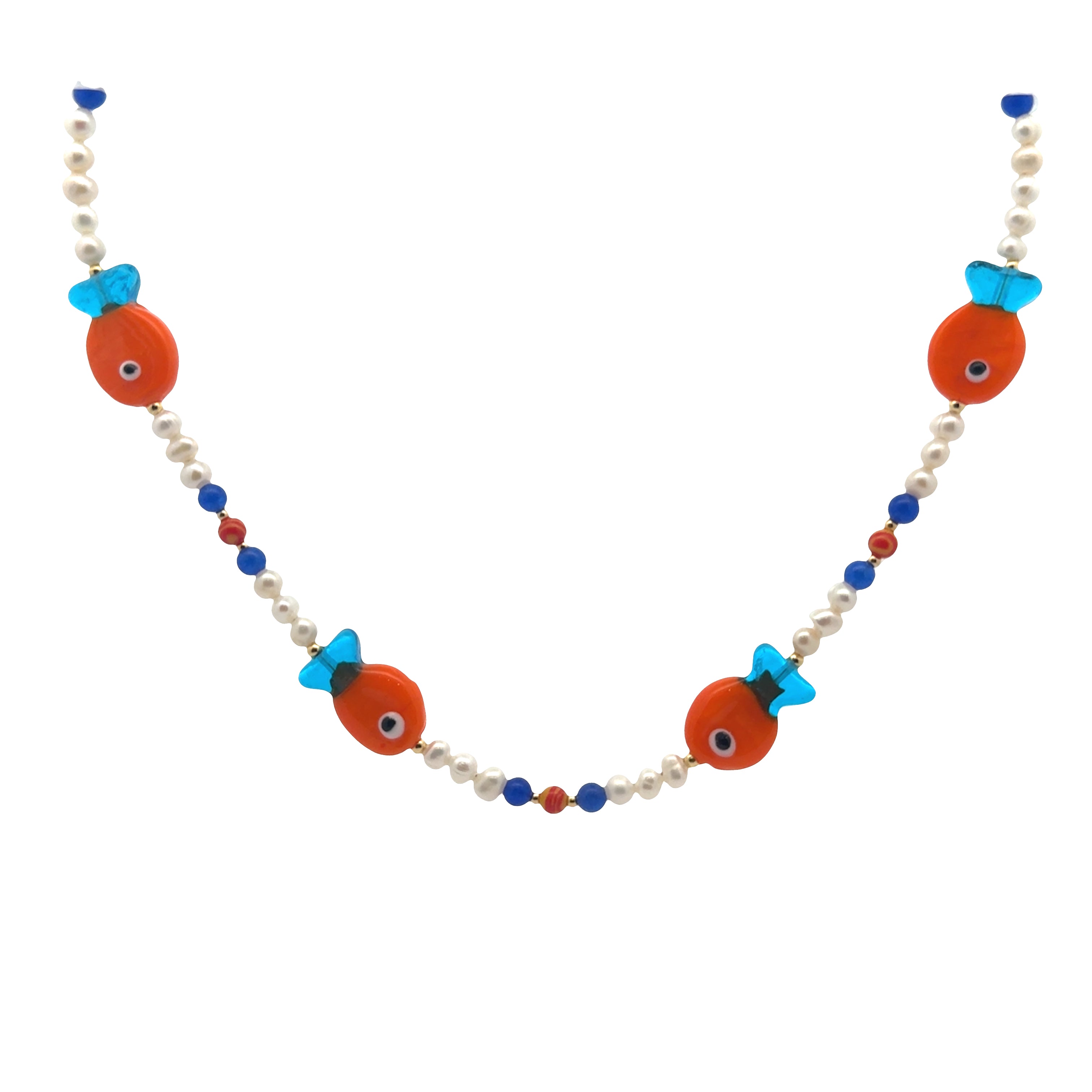 Fish Bubble and Pearl Necklace Collection