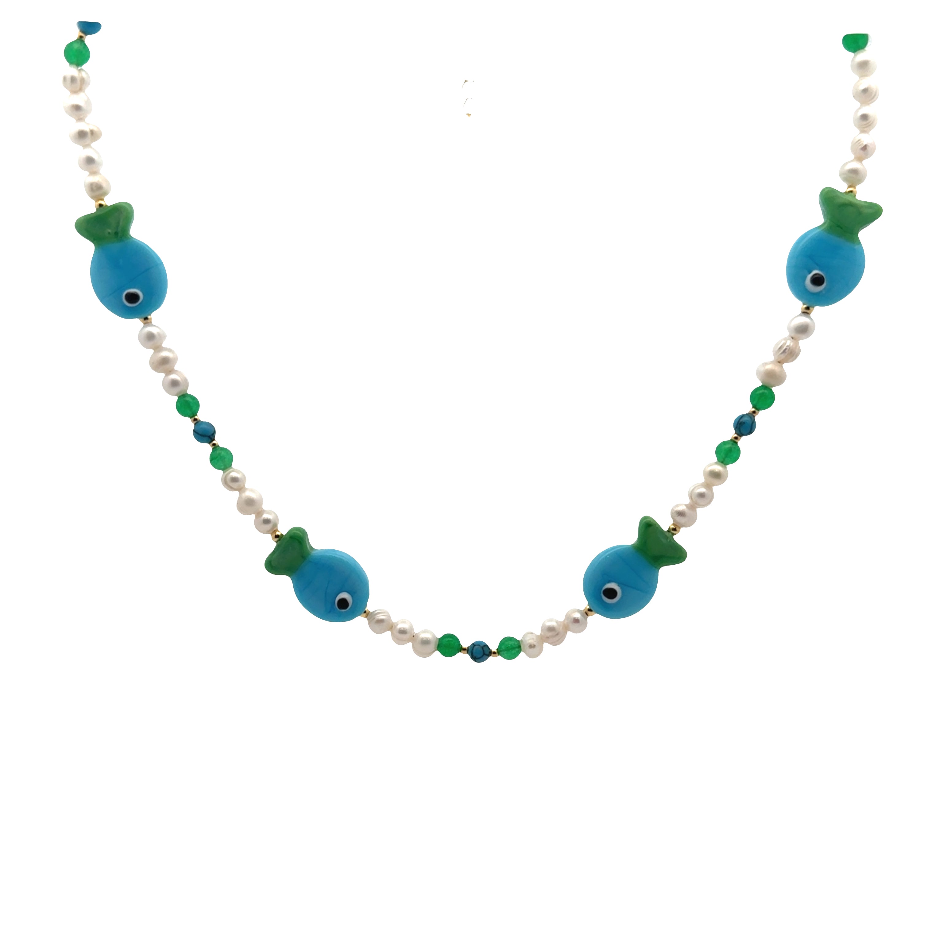 Fish Bubble and Pearl Necklace Collection