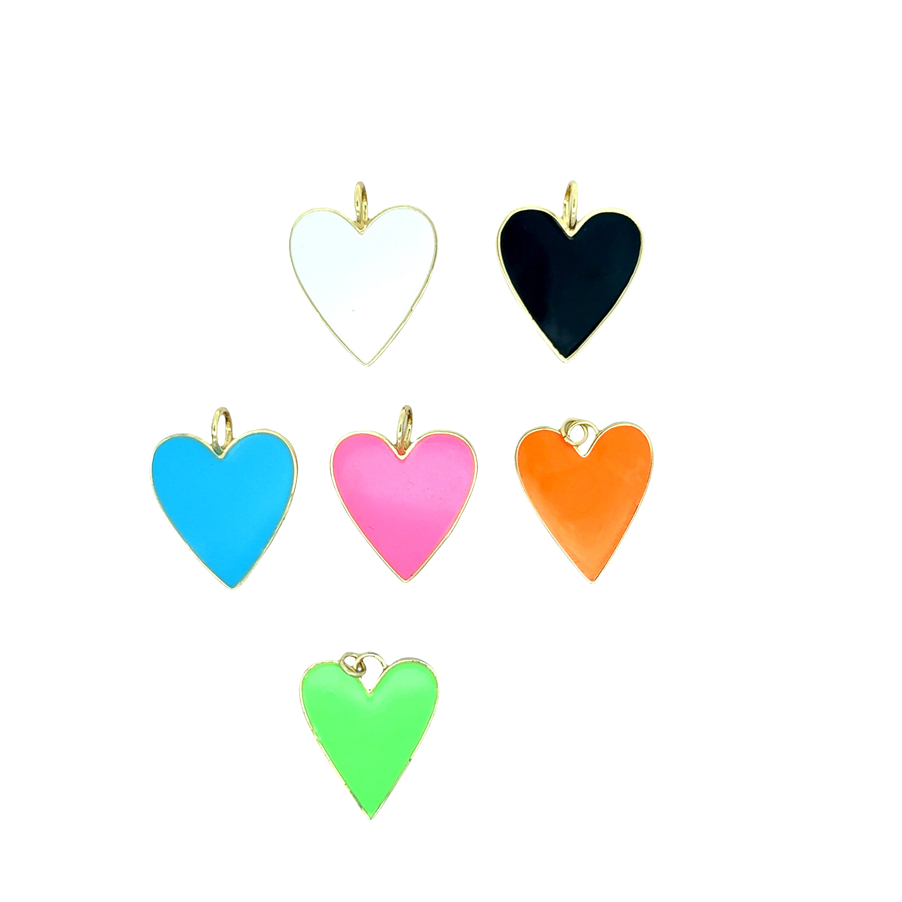 Small Heart Colors Charm