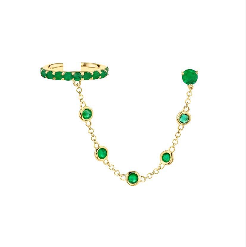 Crystals Dots Earrings Plus Earcuff