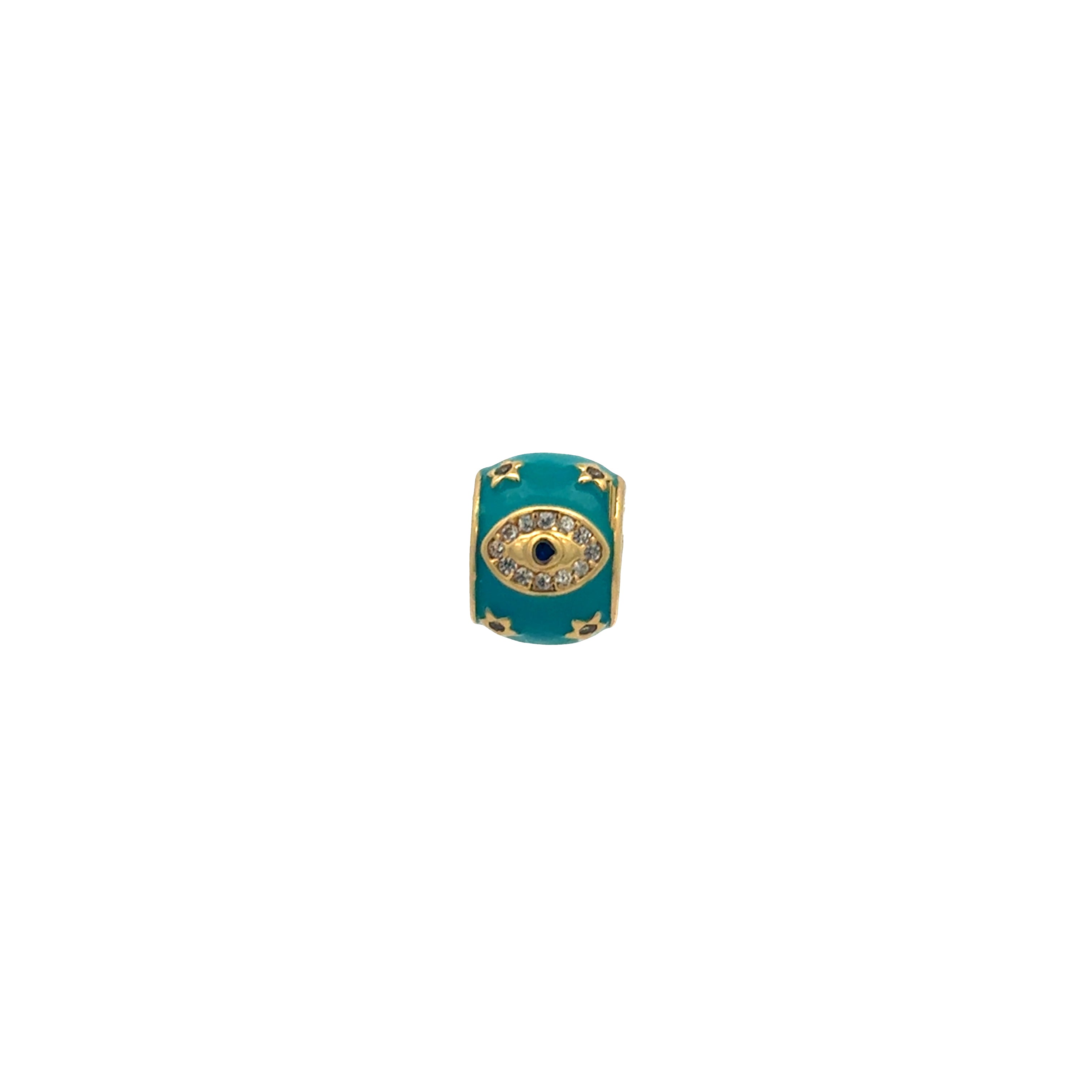 Rolling Enamel Evil Eye Charm