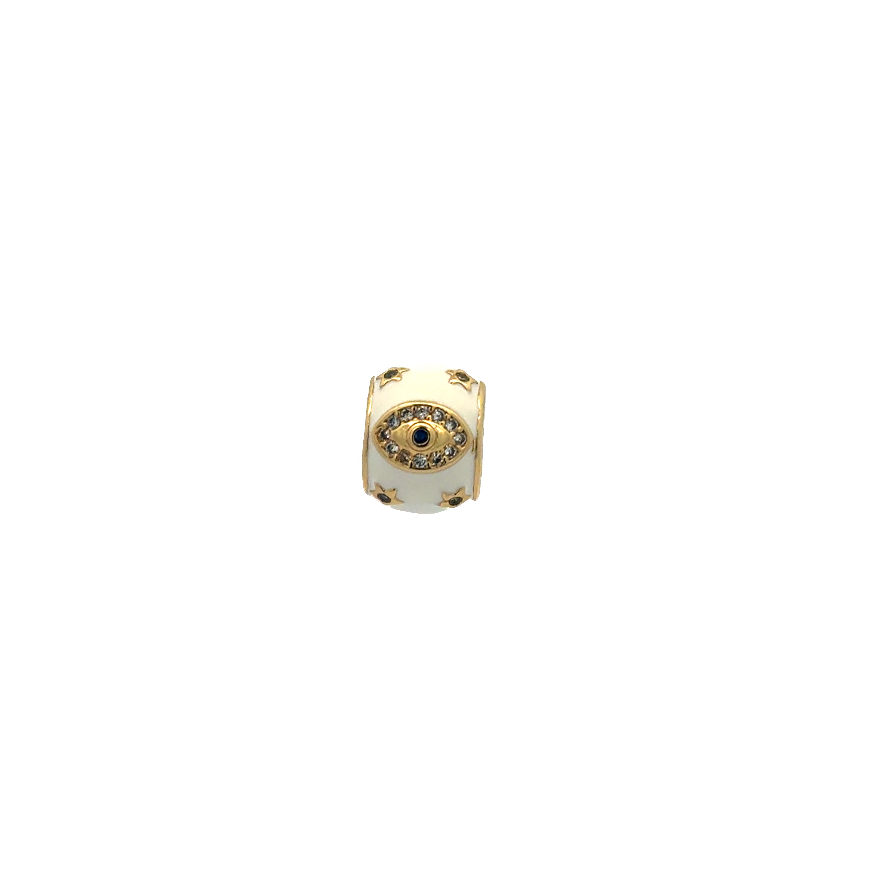 Rolling Enamel Evil Eye Charm