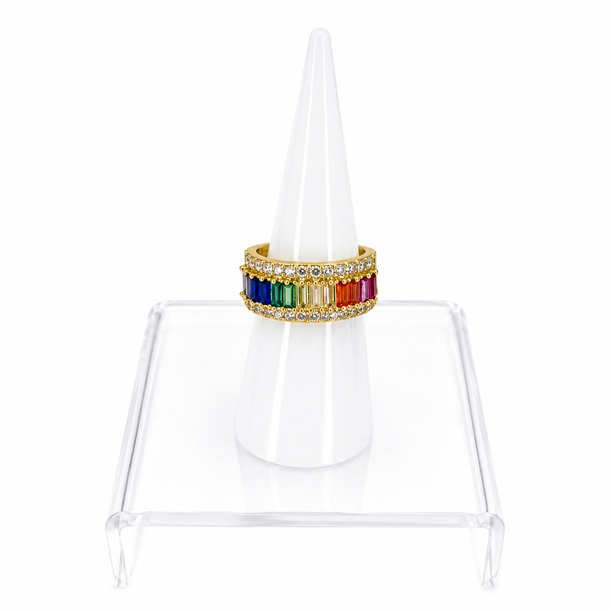 Full Color Crystals Rings