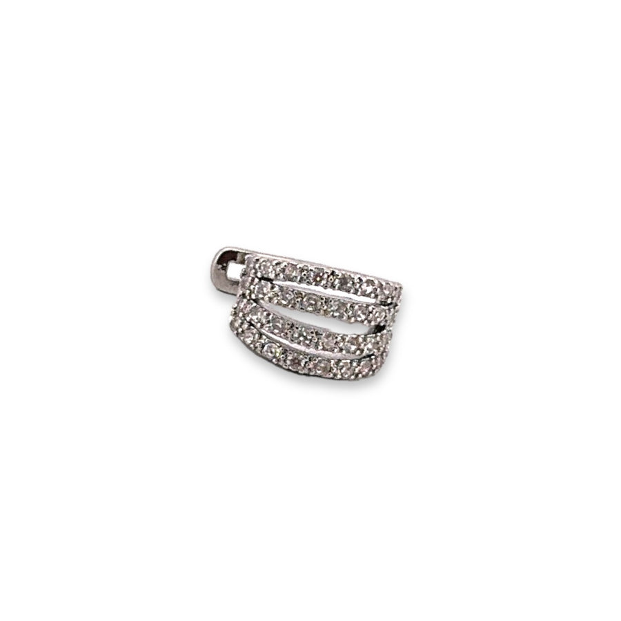 Silver Zirconium Earcuff