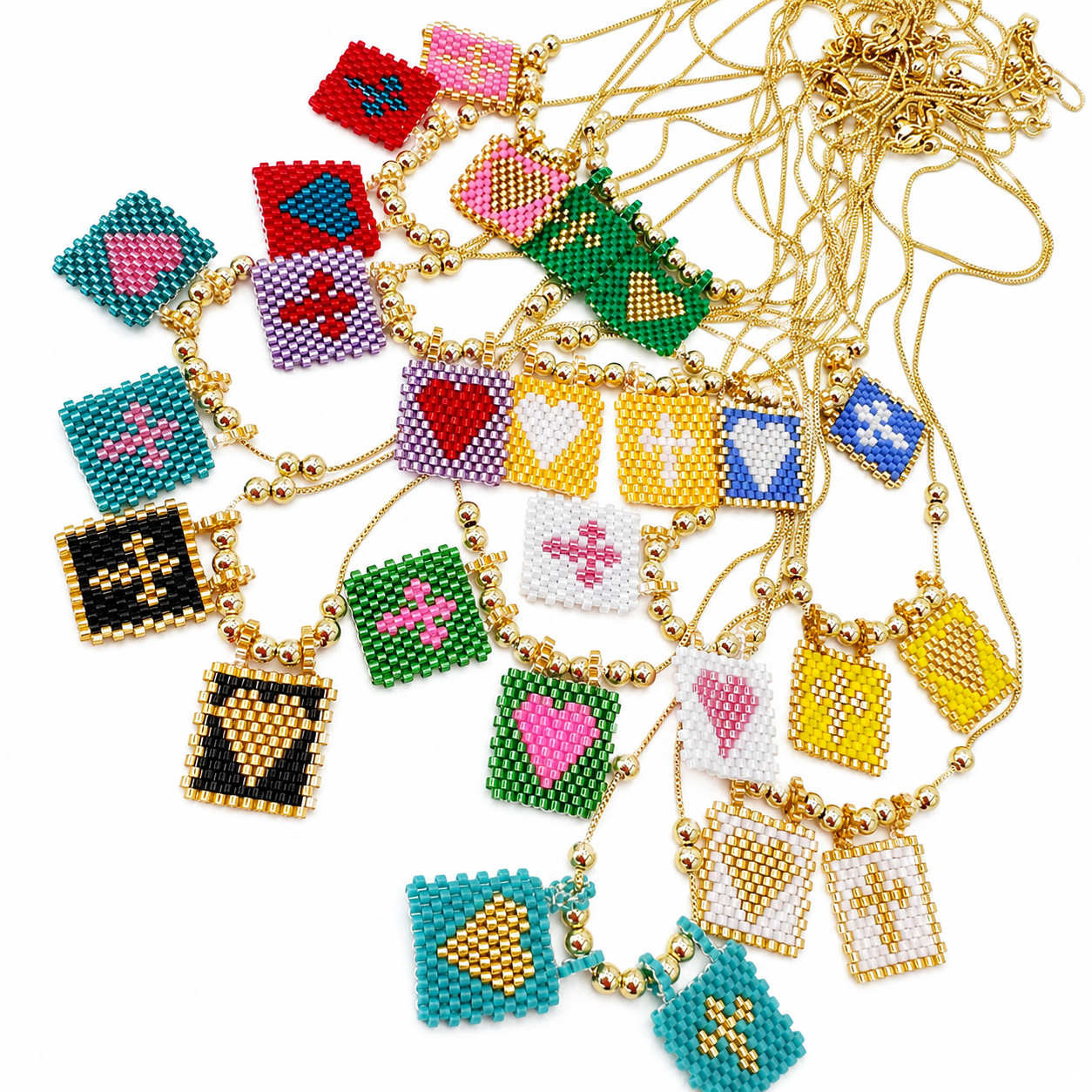 Heart and Cross Escapulario Adjustable Necklace