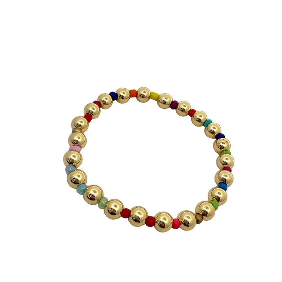 Rainbow Gold Beads Bracelet