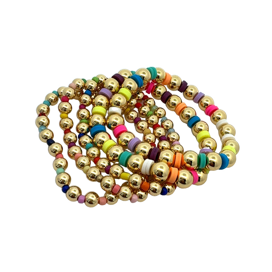 Rainbow Gold Beads Bracelet