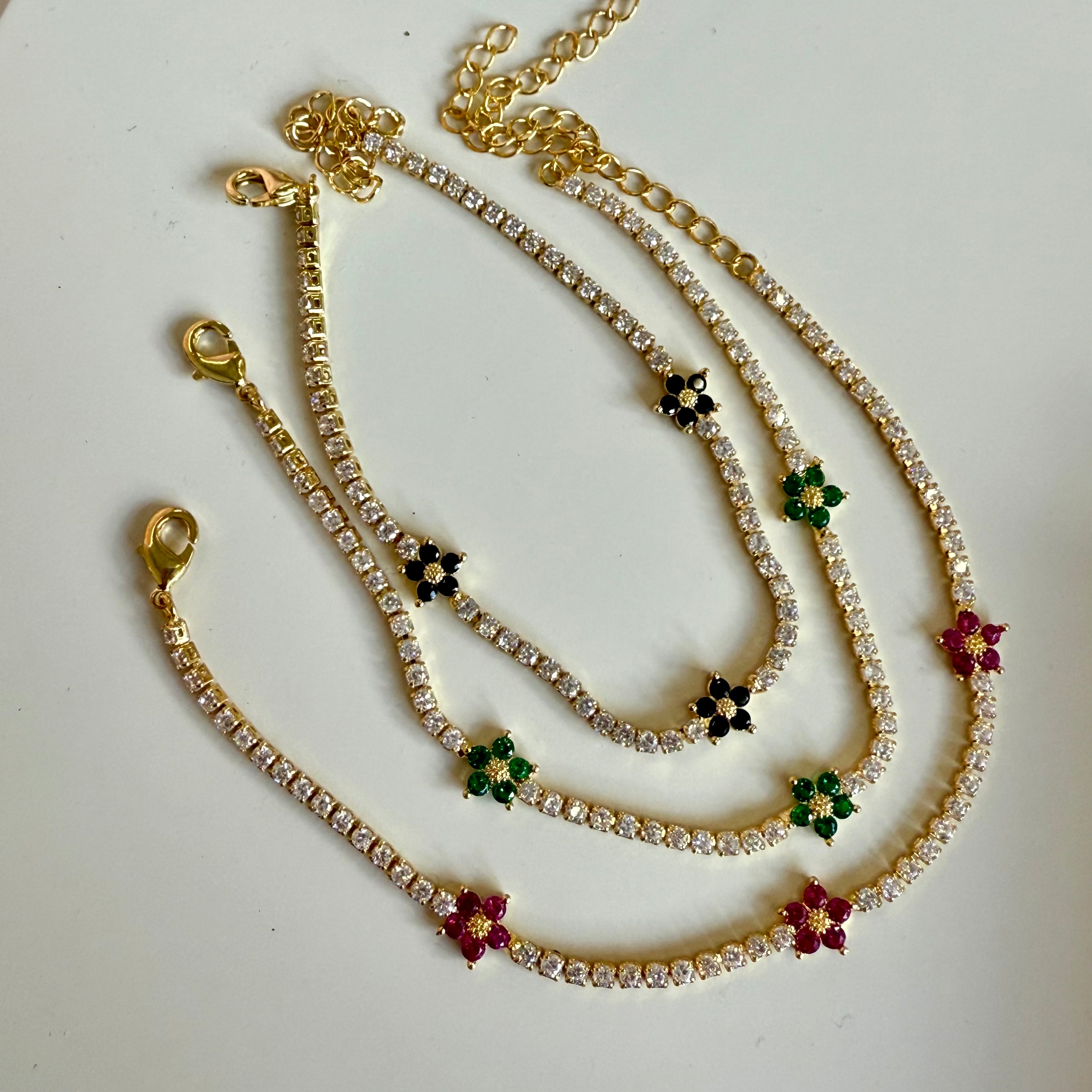 Sweet Flower Crystal Bracelet
