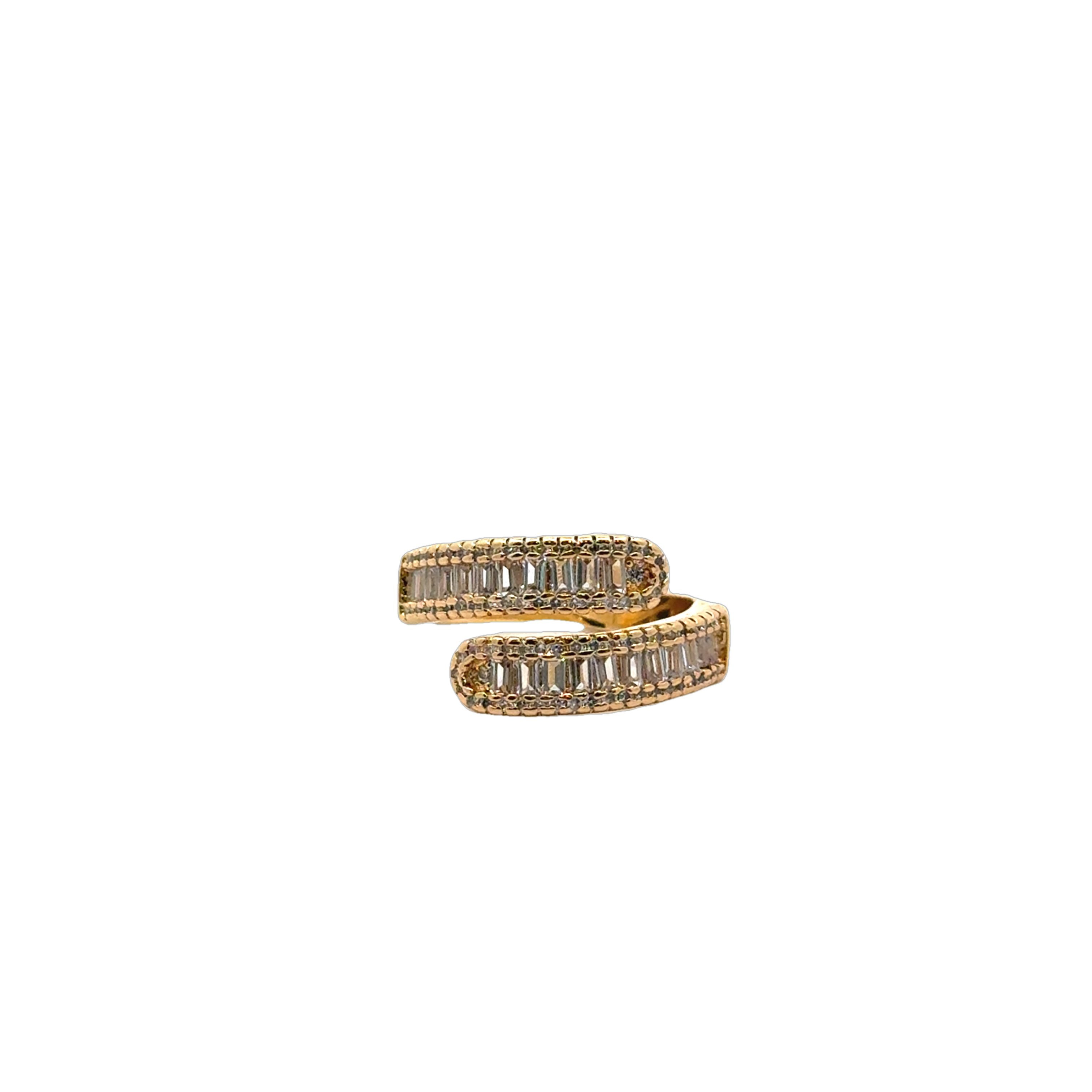 Twisted Baguette Ring