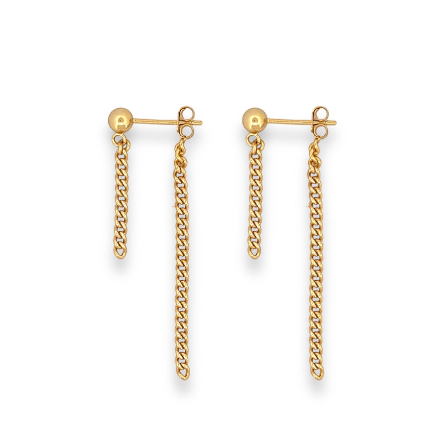 Chain Beads Layer Earrings