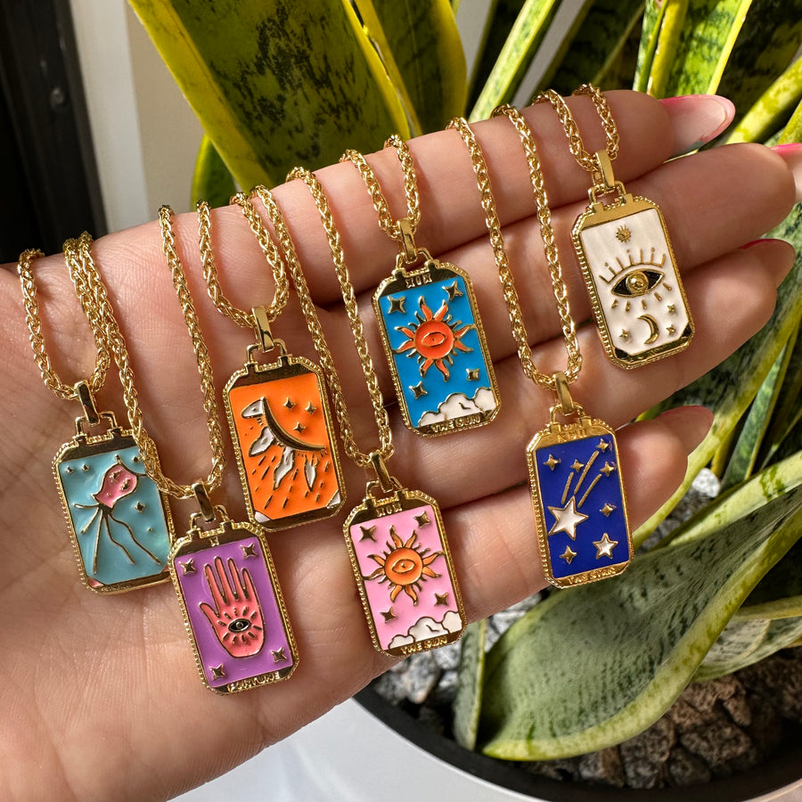 Tarot Enamel Necklace