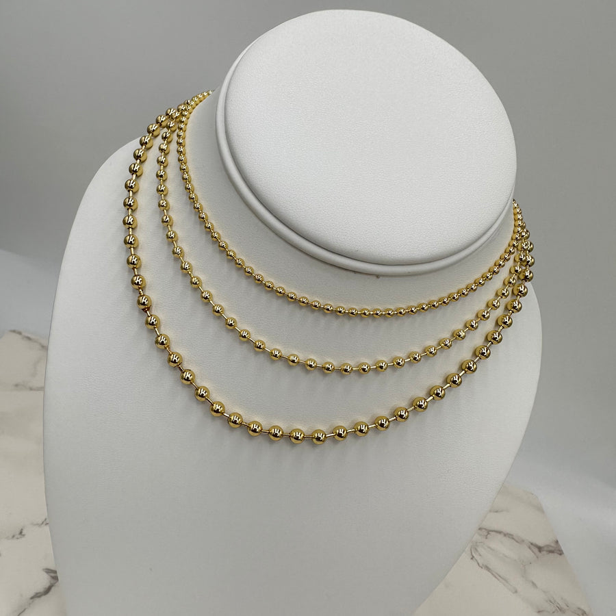 Gold ball Chain Necklace