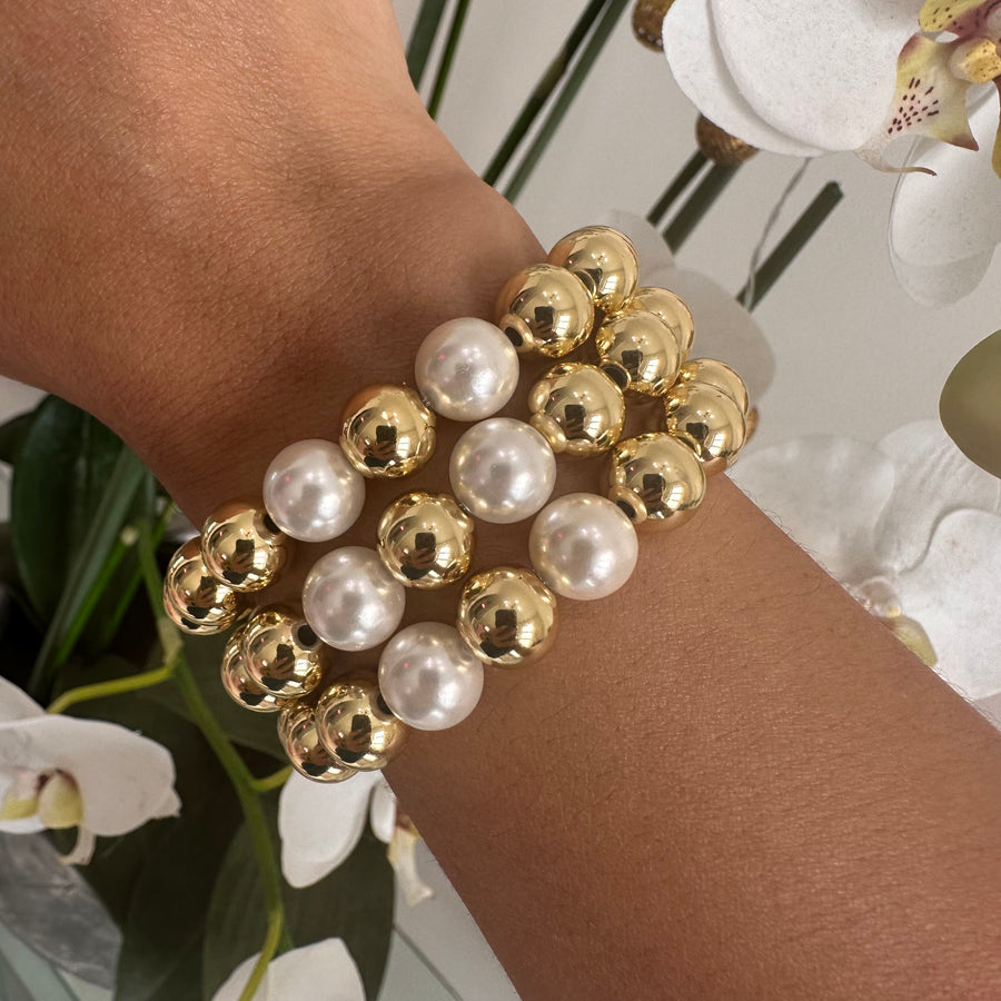 Chunky Beads and Pearls Bracelet