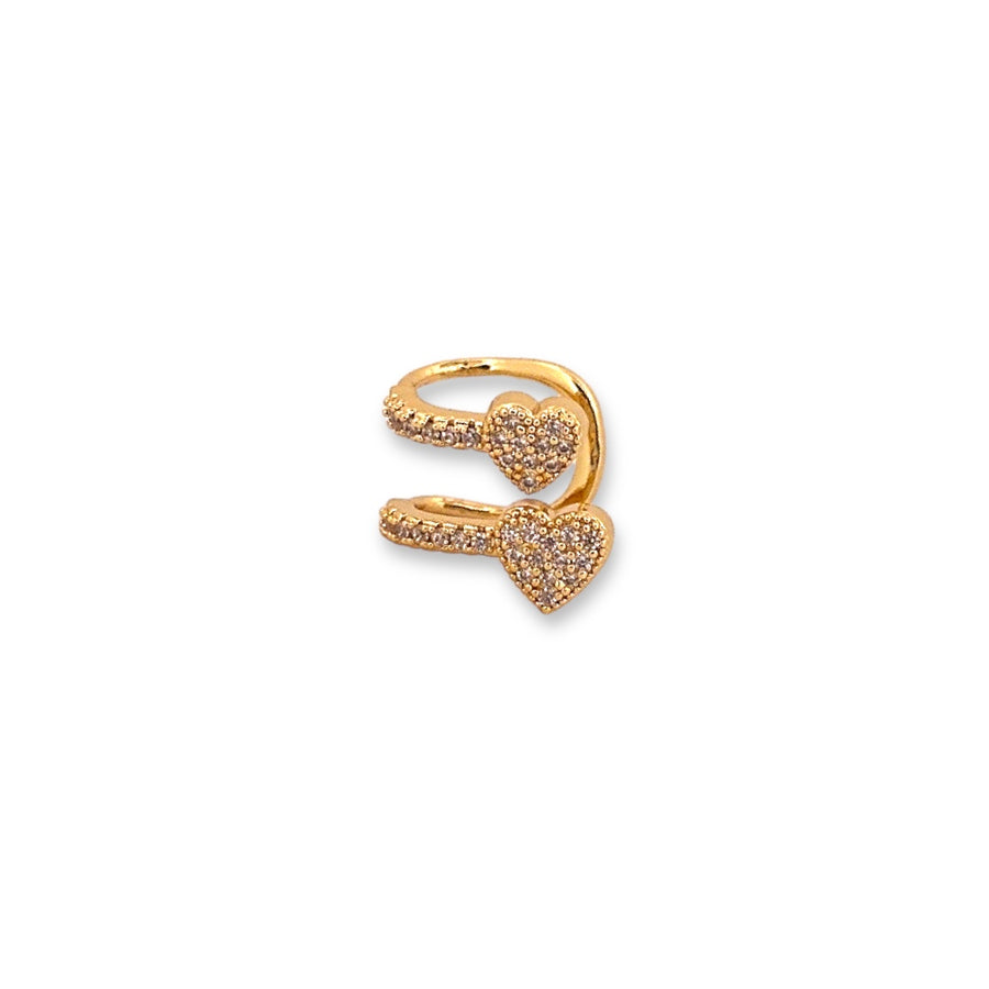 Double Heart Earcuff