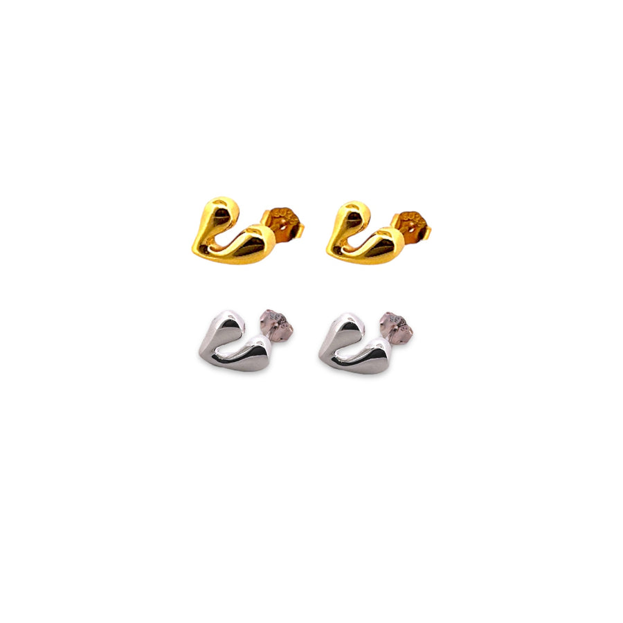 Curve Heart Studs