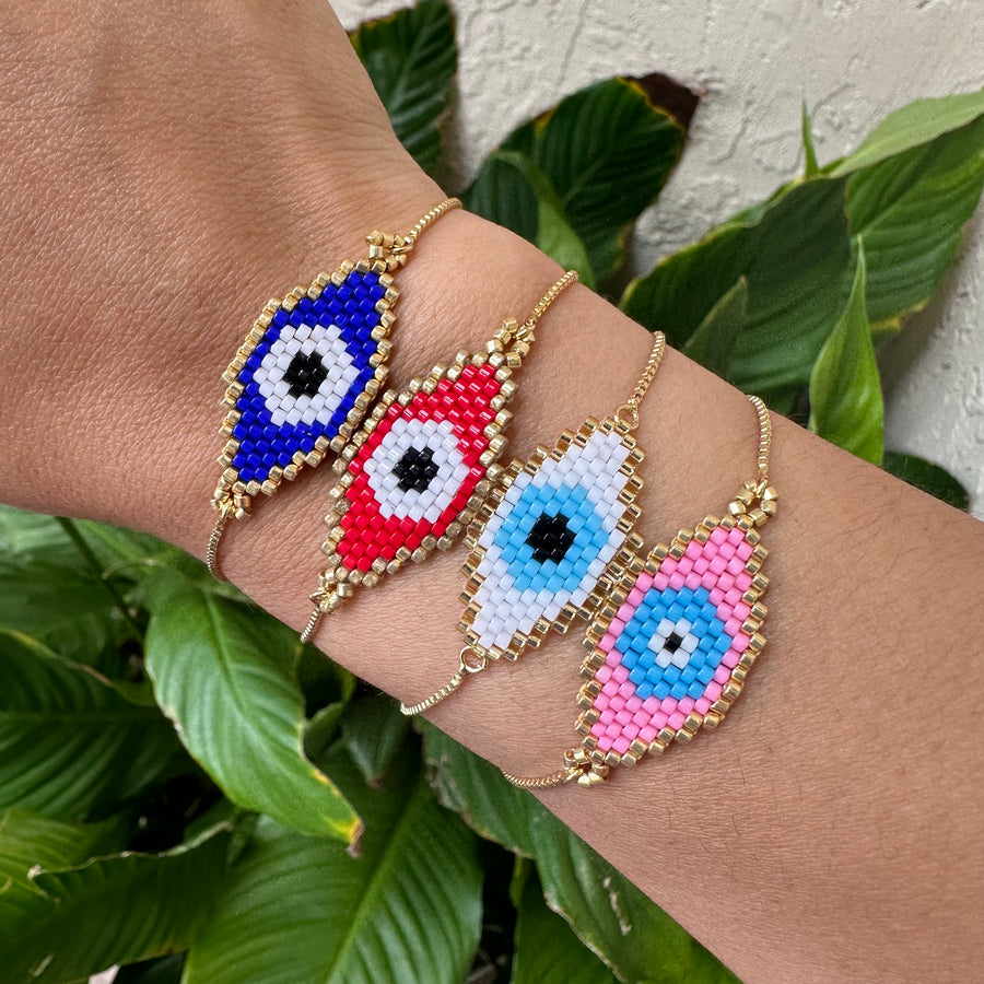 Little Evil Eye Beaded Bracelet