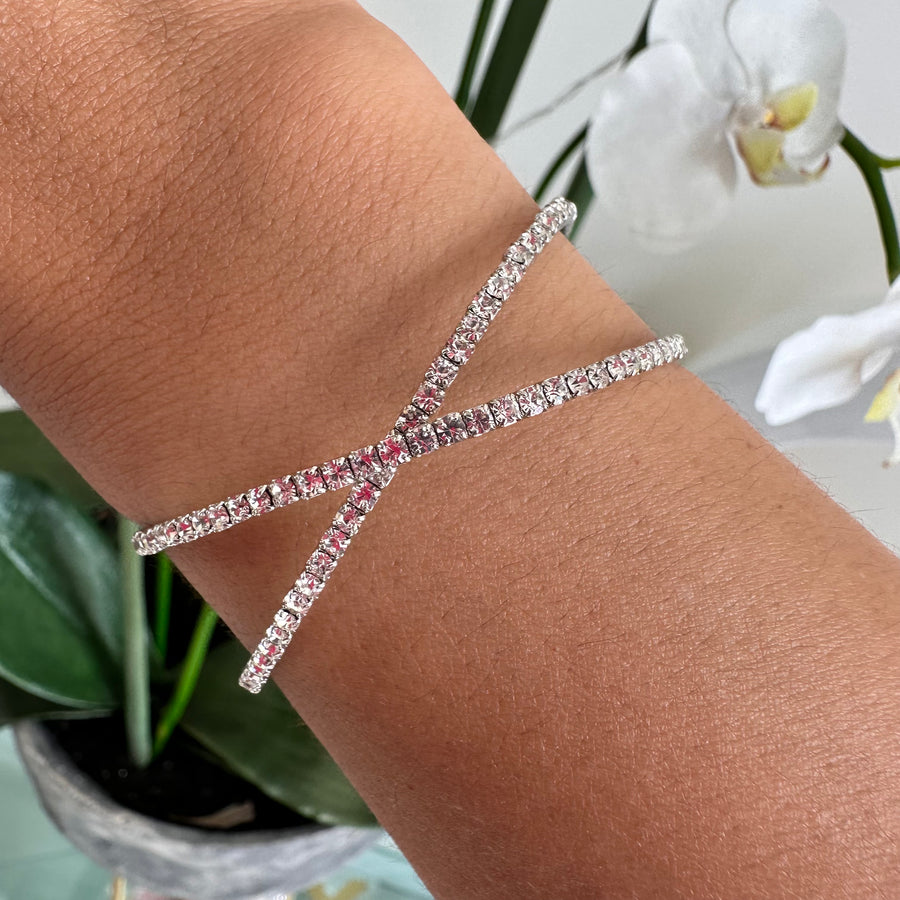 X White Crystal Bracelet