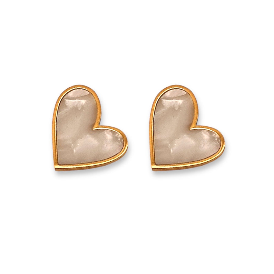 Stone Hearts Earrings