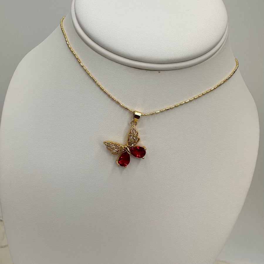 Butterfly Crystal Color Necklace