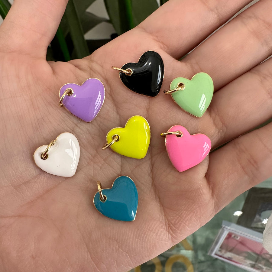 Ballon Enamel Heart Charm