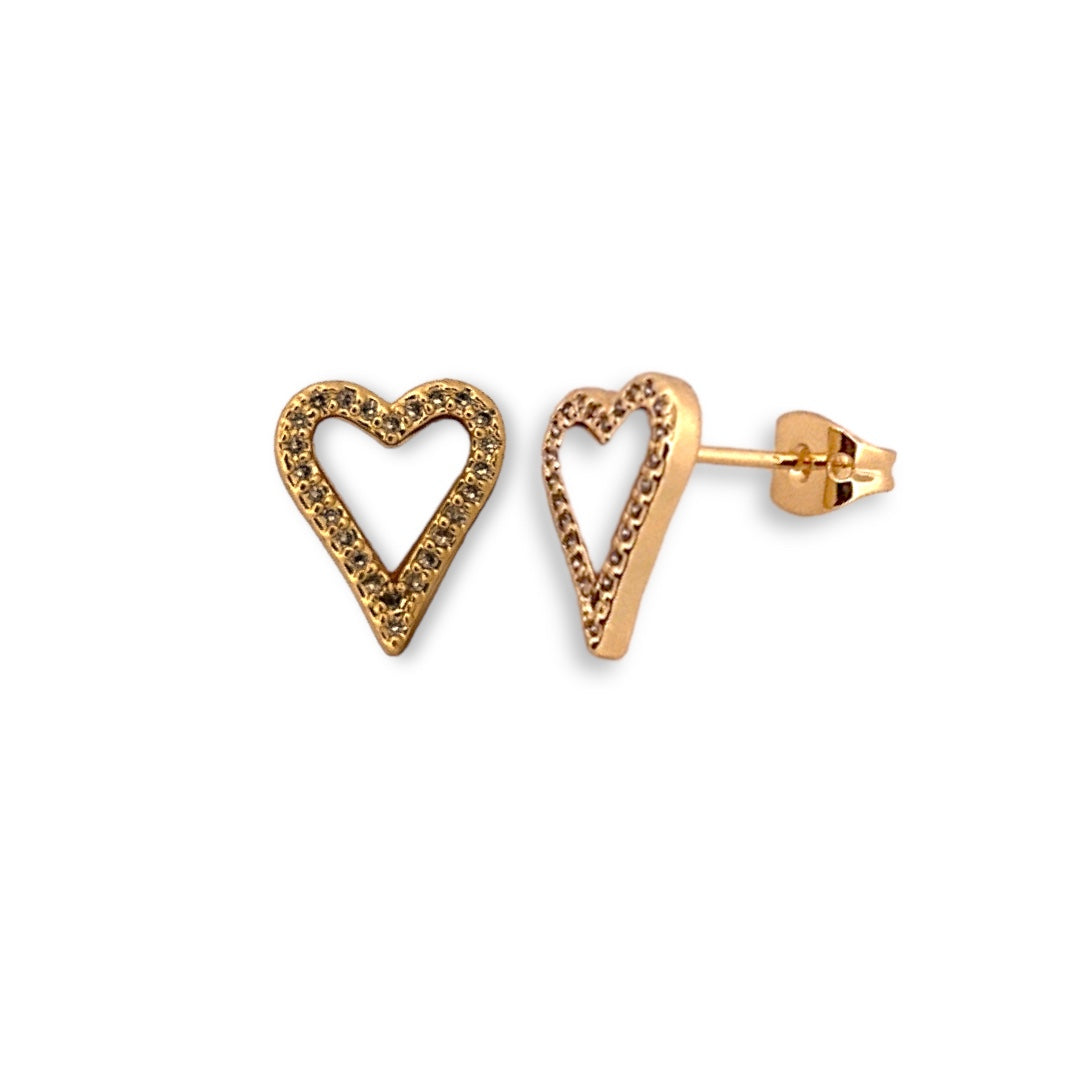 Frame Nacar Hearts Earrings