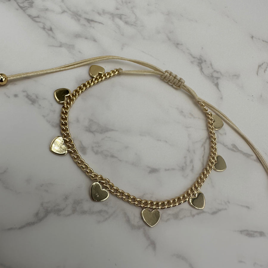 Hearts chain bracelet