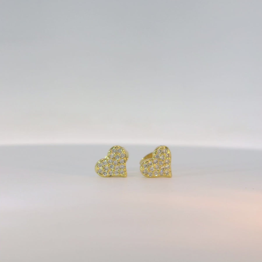 White Hearts Earrings