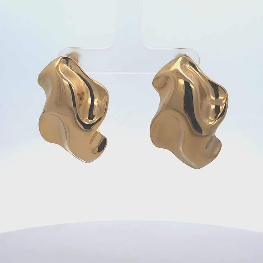 Abstract Gold Earrings