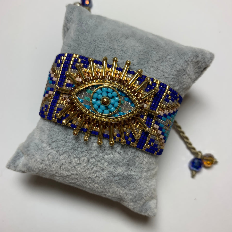 Evil Eye with Lashes Bracelet